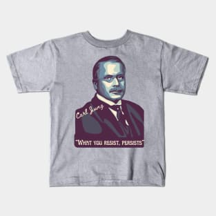 Carl Jung Portrait and Quote Kids T-Shirt